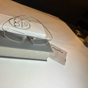 FONEX Titanium Glasses Frame,Rimless Frameless Optical F85707
